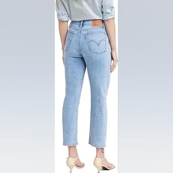 Levi's Women's Wedgie High Rise Cropped Straight Jeans - Bridge Of Bellflower - Picture 4 of 5